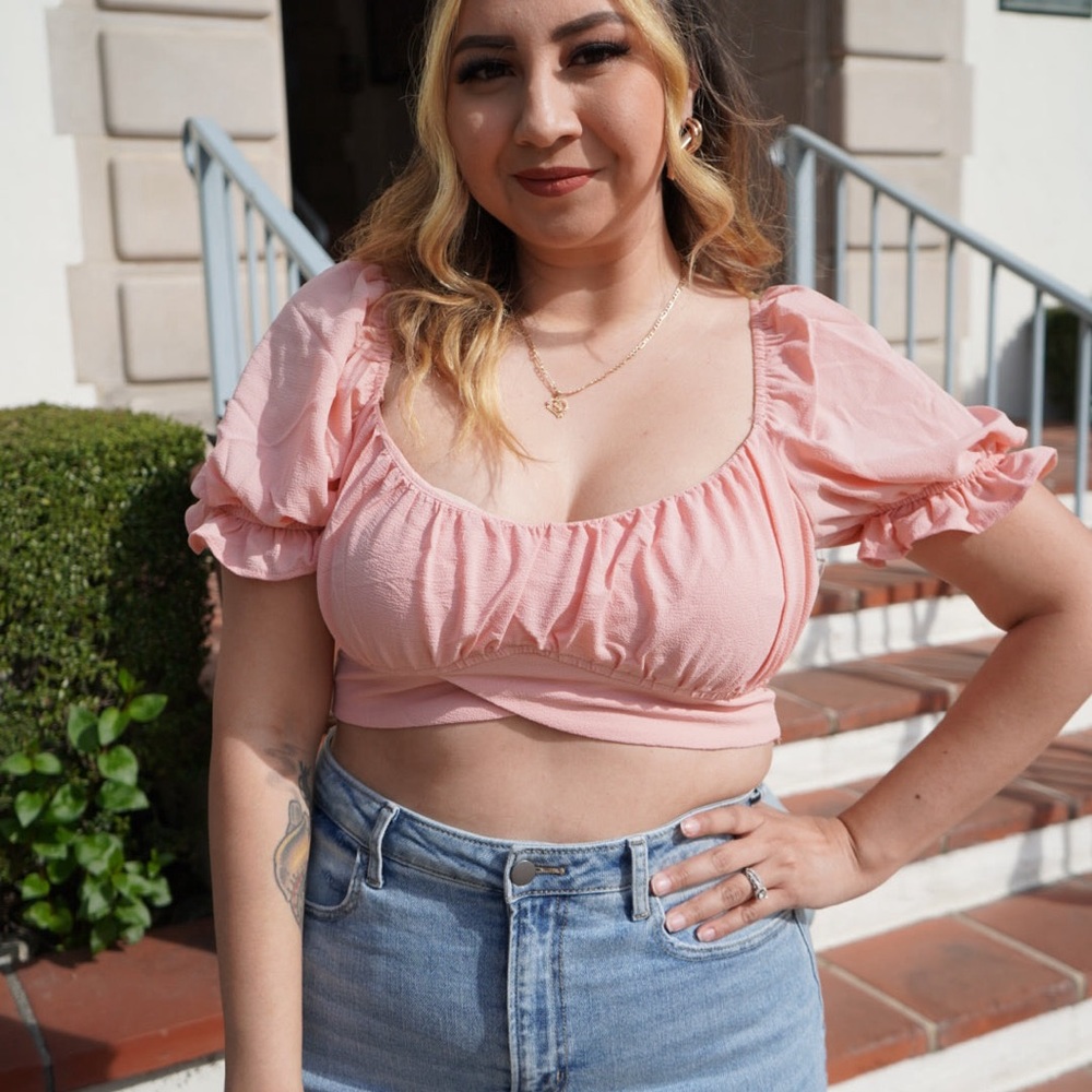 Pink crop top